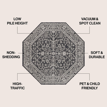 Palazzo Vine And Border Textured Weave Indoor/outdoor Area Rug